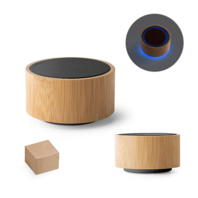 ARBER. Coluna de som portátil de 3W com 4h de autonomia em bambu e ABS reciclado (100 rABS)